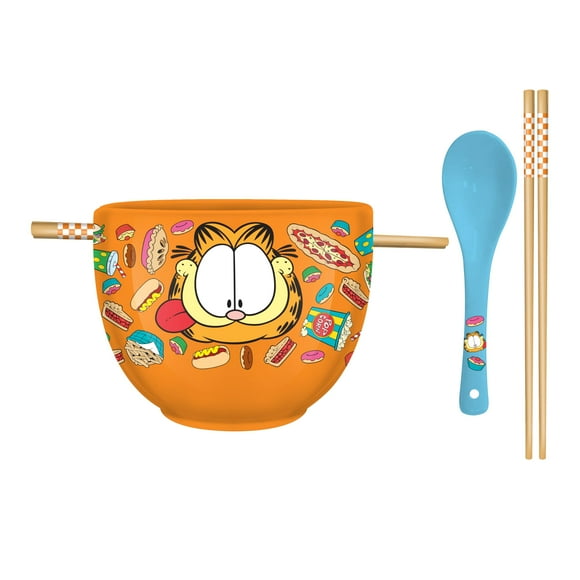 Cuenco de arroz con fideos ramen de cerámica Silver Buffalo Garfield, 600 ml