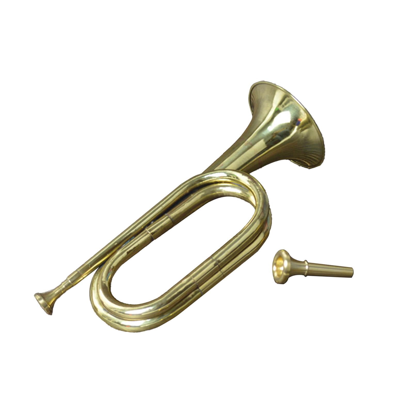 JWQFBC Trumpet Bugle Brass Instrument Gold Gilded Copper Vintage Musical Instrument for