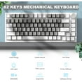 thumbnail image 2 of AJAZZ AK820 Mechanical Keyboard with CNC Knob Control, 75% ANSI Layout, 81Keys Gasket Mount Wired Gaming Keyboard, 5 Sound Absorbing Foam Hot-swap for PC, MAC, 2 of 8