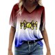 thumbnail image 1 of Gibobby Camisetas Mujer Manga Corta Camiseta suelta informal con cuello en V para mujer, blusa manga corta con estampado(Amarillo,G), 1 of 4