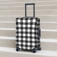 thumbnail image 3 of Wukai Black White Plaid Elastic Luggage Cover: Personalized Protection for Your Suitcase - Fits 19~29-inch, Washable & Durable Travel Companion-Large, 3 of 8