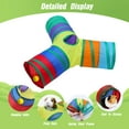 thumbnail image 3 of Guinea Pig Tunnel Hideout, 3 Way Collapsible Small Pet Tunnels and Tubes with Interactive Ball Toy, Hamster, Baby Rabbit, Baby pig, Chinchilla, Hedgehog, Ferret Hiding Animal and Resting, 3 of 6