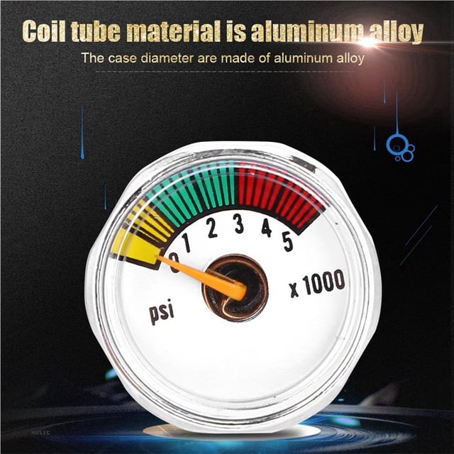 Manómetro De Calibre 1/8Npt Micro Mini Para Paintball Pcp Rifle De Aire 5000Psi matsuzay HA013818-00