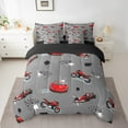 thumbnail image 2 of Erosebridal Race Car Bedding Full Size,Extreme Sports Comforter Sets with Sheets,Red Motorcycle Bedding Sets Full Size For Teens,Microfiber Bedroom Decor Reversible,7 Pieces, 2 of 6