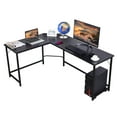 thumbnail image 1 of Giantex L-Shaped Working Desk, Computer Gaming Desk, Industry Modern Corner Study Writing Table for Home Office Workstation, Easy Assembly, Black, 1 of 8