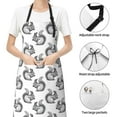 thumbnail image 4 of Kdxio Black Squirrel Apron with Pockets Adjustable Kitchen Aprons for Men Women Waterproof Aprons for Cooking,Drawing,Crafting, Baking Household Cleaning, 4 of 8