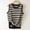 Black, variant on Women's Summer Knit Striped Tank Tops Trendy Crewneck Sleeveless Sweater Shirts Casual Loose Work Tanks Versatile