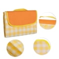 thumbnail image 3 of Unique Bargains Picnic Blanket Beach Mat Lightweight with Handle Yellow 150x100cm, 3 of 7