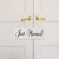thumbnail image 2 of Masteelf Wooden Hanging Decoration JUST MARRIED Sign for Weddings (White), 2 of 10