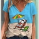 thumbnail image 1 of T-shirt imprimé SnoAmendments pour femmes, haut à la mode, motif minimaliste, vêtements de rue décontractés pour femmes, été, nouveau, 1 of 4