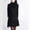 Black, variant on Women's Fashion Long-Sleeve Button Trench Coat - Mid-Length Belted Winter Outerwear, Black, M
