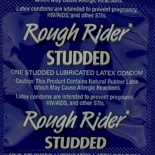 Lifestyle ROUGH RIDER STUDDED CONDOMS Bulk of 48
