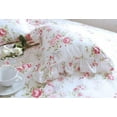 thumbnail image 3 of Rose Floral Euro Shams Ruffle Pillow Shams Pillow Covers 26x26 inches 2-Pack, Vintage Cotton Pillow Covers Farmhouse French Country Pillowcases Zipper Clousure(Shabby Rose, 26x26), 3 of 7