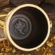 thumbnail image 1 of Olla de arroz Wufu de latón con letras en láser, fondo de olla con pareados, decoración de mostrador de tienda Golden Toad, patrón posterior, cenicero de paisaje, 1 of 1