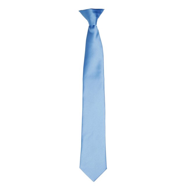 Premier - Corbata satinada Facil quita y pon Modelo Clip Hombre Caballero(40 colores) - Trabajo/Negocios/Moda (Azul marino Navy)