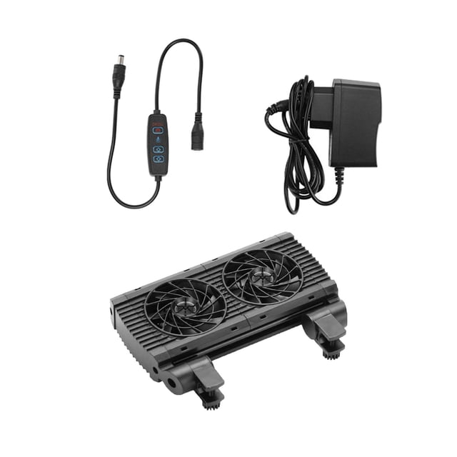 Enfriador de acuario, de enfriamiento de ángulo ajustable, ventilador de pecera, máquina de enfriamiento hidropónico para Coral Axolotl, agua 2