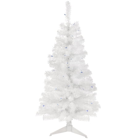 Northlight 4 Pre-Lit Slim White Pine Artificial Christmas Tree - Blue Lights