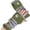 A004#-Green, variant on YiJuHui 1pcs Women's Colorblock Embroidered Half-Finger Gloves - Stretch Knit Wrist Warmers with Floral Embroidery Best Gift