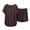 #04 Brown 【Mix & Match: Stock Up on Your Favorite Colors】, variant on Plus Size Womens Pajama Sets, Modal Cotton Blend V Neck Short Sleeve Tops with Wide Leg Shorts, Soft Solid Cooling Lounge Sets for Summer Daily Home | TruHer,Red 5XL