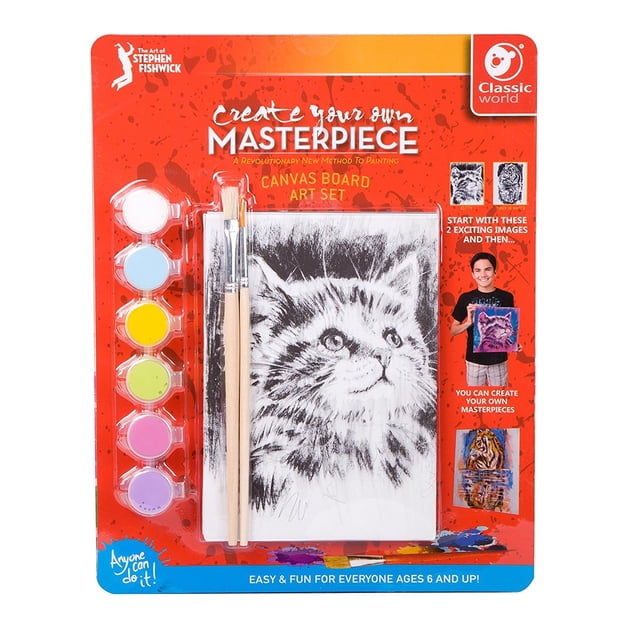 Kit mini de pintura con tablero de lienzo Fishwick #4