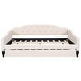 thumbnail image 3 of Beige Full Size Daybed With Upholstered Cover And Twin Trundle - & Eye-catching , Stylish, Space, 3 of 7