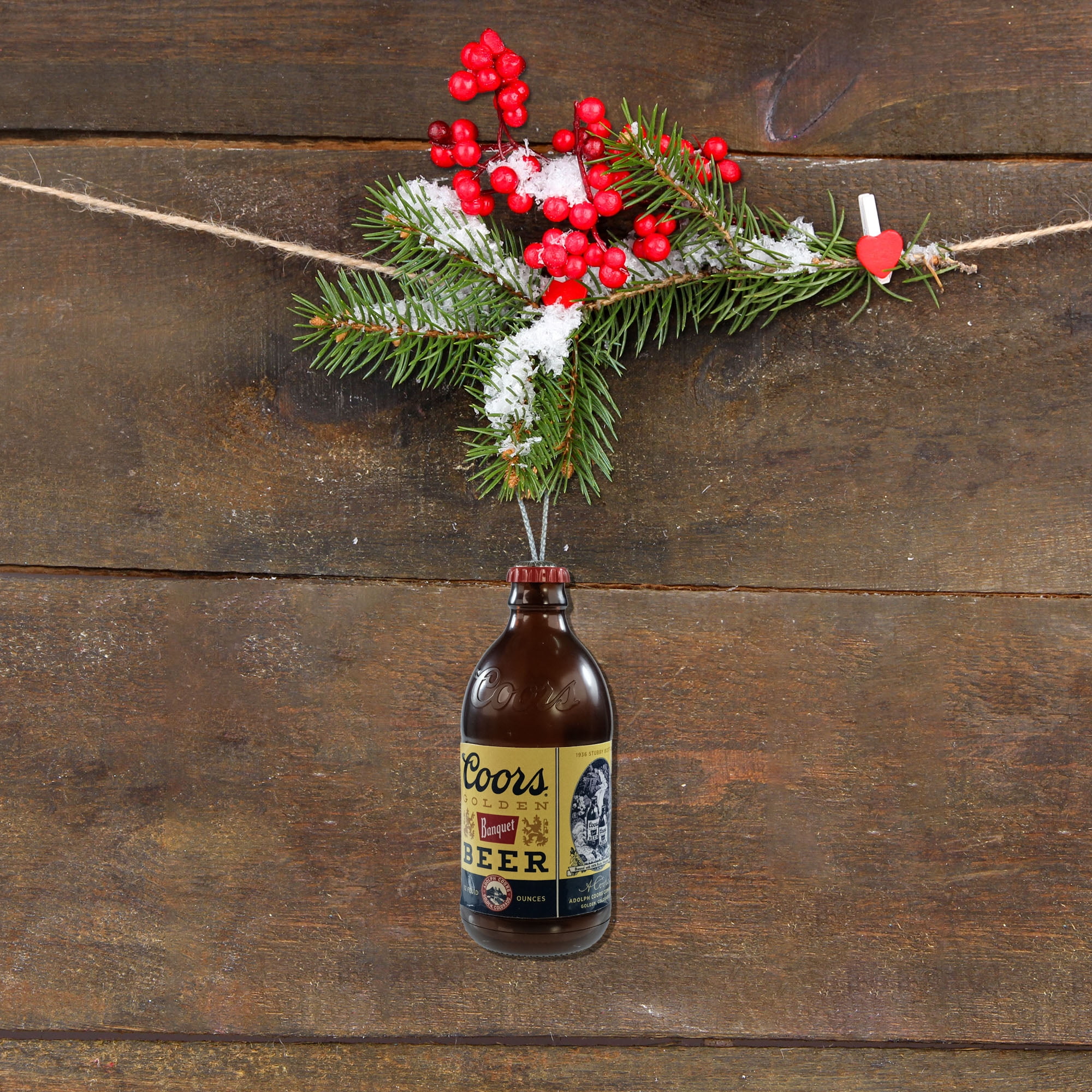 Coors Banquet Bottle Christmas Tree Ornament, Set of 1
