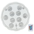 thumbnail image 1 of Lámpara subacuática RGB con luz LED para piscina de 7 cm/2,8 pulgadas y 16 colores con control remoto de 24 teclas y 10 cuentas de lámpara, 1 of 14