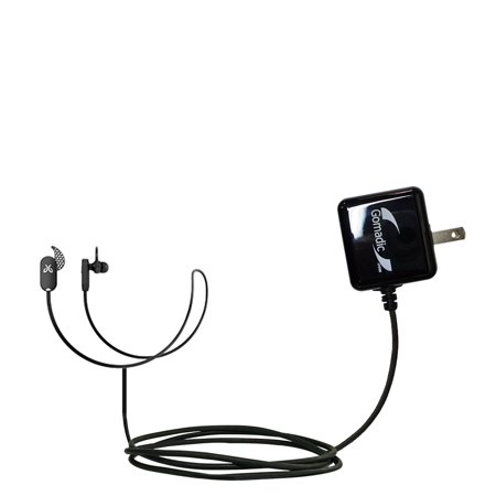 Gomadic Intelligent Compact AC Home Wall Charger suitable for the Jaybird JF4 Freedom - High output power with a convenient, foldable plug design - Us