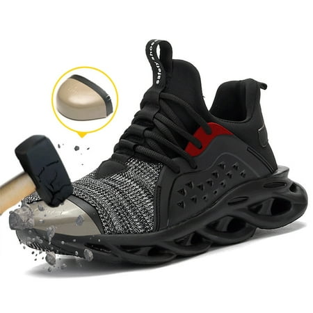 

Ecetana Steel Toe Shoes for Men Safety Protection Anti-smashing Anti-stab Work Shoes