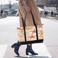 thumbnail image 4 of FORMRS Canvas Laptop Tote Bag for Women with 15.6" Computer Compartments Shoulder Handbag, Orange Starfish, 4 of 7