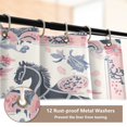 thumbnail image 4 of BZSMCE 4PCS Equestrian Floral Harmony Shower Curtain Set Bathroom Decorative Set, 4 of 8