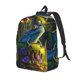 thumbnail image 1 of Balery Cute Blue Frog Mochila Clásica Impresa Básica para Viaje, Mochila Escolar Resistente al Agua, Mochila de Lona con Correas Ajustables-Medium, 1 of 5