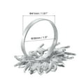 thumbnail image 2 of Anillos de Servilletas de Metal Unique Bargains 4uds Cristal Flor Tono Plateado, 2 of 5