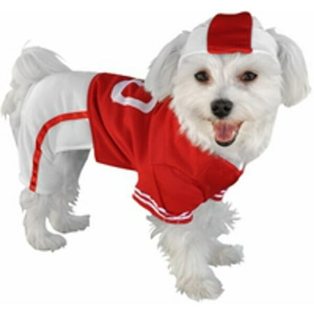 Red Football Player Dog Costume~Large 16-20 Inches /