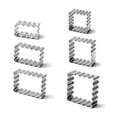 thumbnail image 4 of Goowood 3Pcs Rectangle Scalloped Edge Cookie Cutter Set Stainless Steel Biscuit Cutters with 0.8 Inch Depth for Baking Pastry and Fondant, 4 of 9