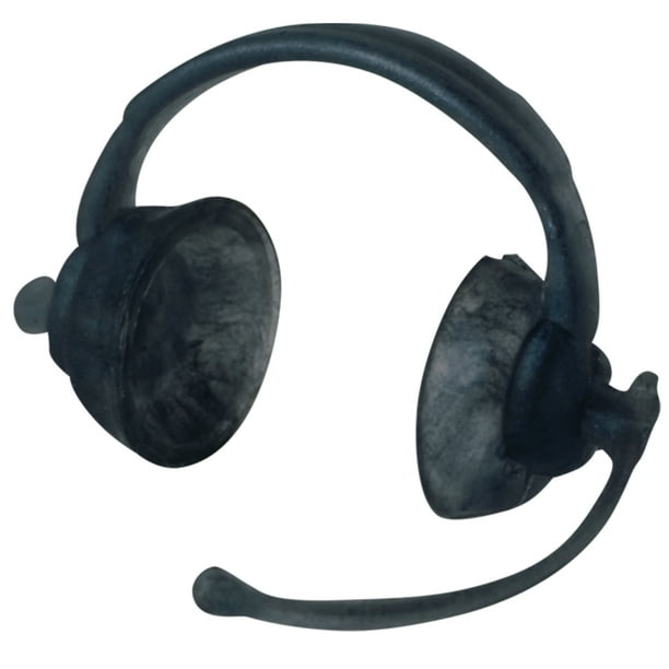 Black Commentator Headset Headphones for Wrestling Action Figures