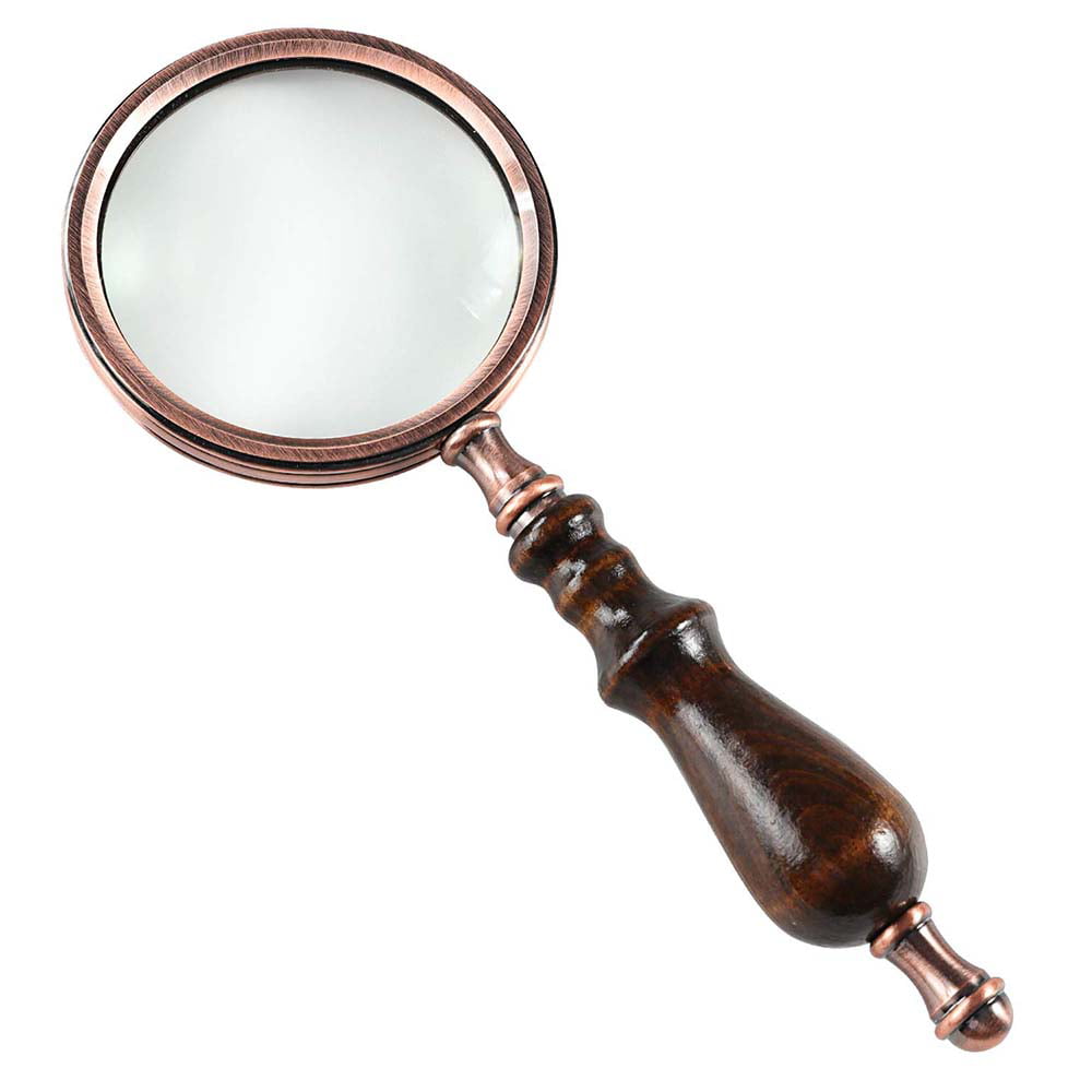 Details about   Antique vintage brass 6" wooden handle magnifying glass magnifier good gift item 