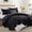 Black, variant on Ameha 3-Piece Quilt Set Bedspread Lightweight Embossed Floral Microfiber Coverlet Adult Queen Size White