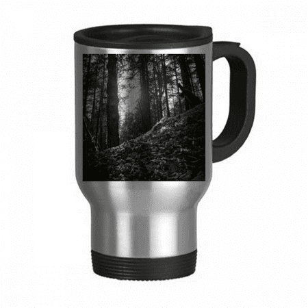 

Dark Green Forestry Science Nature Scenery Travel Mug Flip Lid Stainless Steel Cup Car Tumbler Thermos