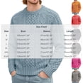 thumbnail image 3 of Miqool Men's Pullover Sweater Cable Knit Chunky Sweater Classic Casual Crewneck Sweaters with Ribbing Edge, 3 of 9