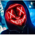 thumbnail image 1 of Máscara de terror LED, máscara de Halloween, purga con 3 efectos de luz, controlable, para decoración de disfraces de fiesta de carnaval, cosplay, decoraciones de fiesta Rojo Verde, 1 of 5