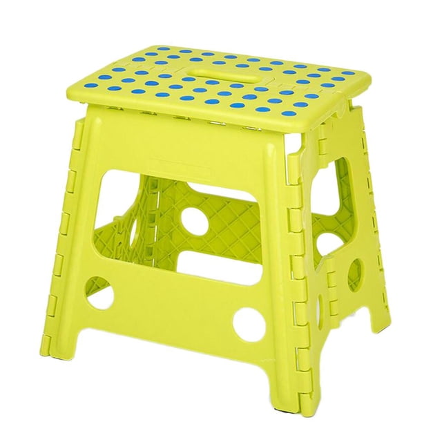 GUOOL 13 Inches Strong Folding Step Stool Multi Purpose Seats for Adults Kitchen Green