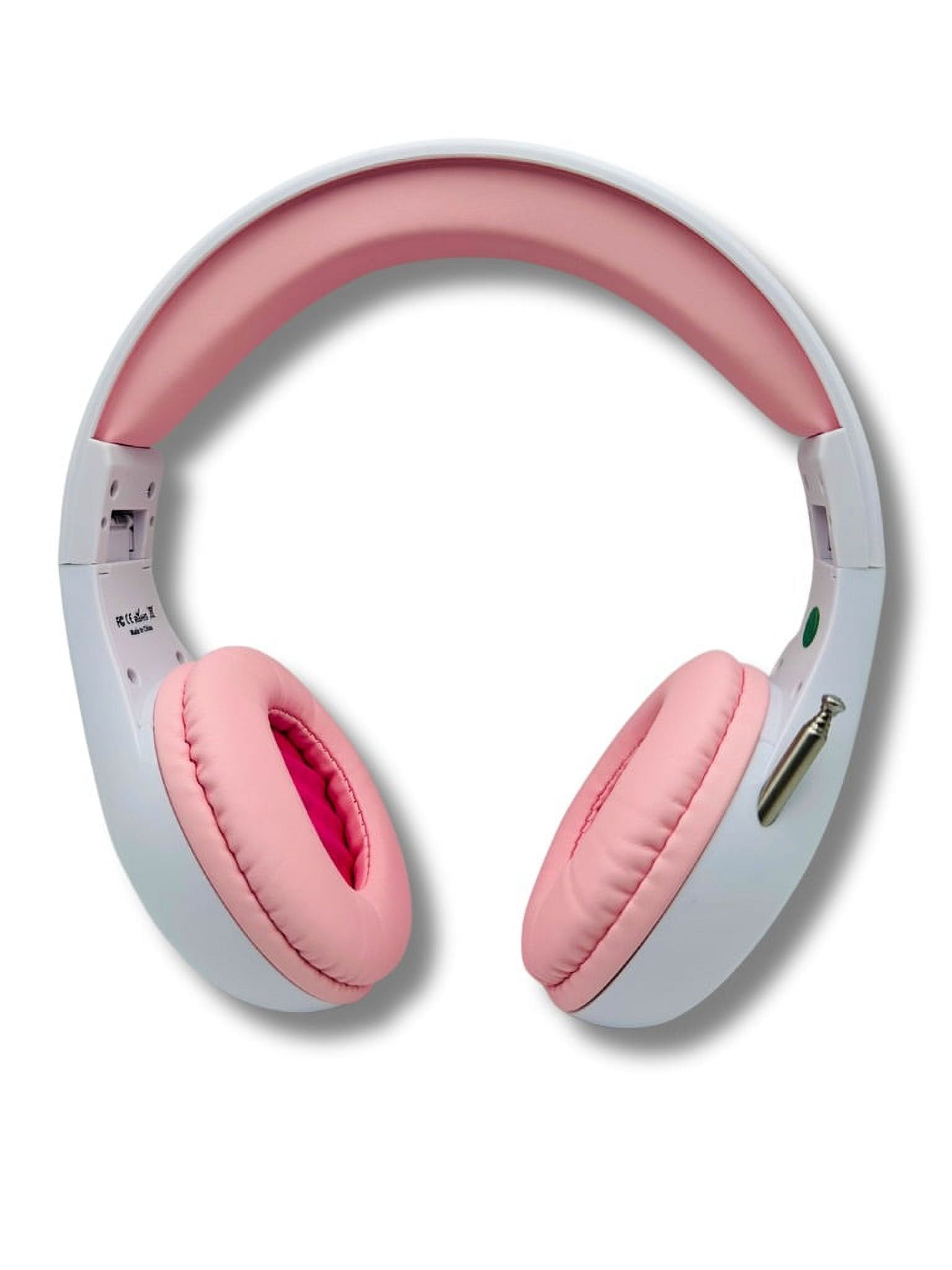 Things Audio Portable Personal FM Radio Headphones, White & Pink