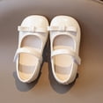thumbnail image 6 of Beige Toddler Girls Casual Closed Toe Loafers Beige Bowknot Design Baby Princess Shoes Pu Leather Flats For Kids, 6 of 9