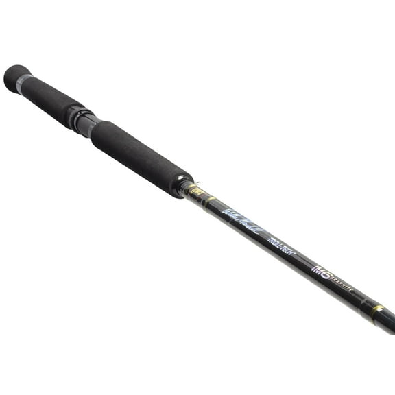 Lew's Wally Marshall Troll Tech Casting Fishing Rod, 10-Foot 2-Piece Rod, Medium-Heavy Power, Black