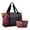 Black and Red Pattern, variant on Dry Wet Separated Sports Duffel Handbag Bags, Gym Crossbody Bag with Detachable Strap/Cosmetic Pouch, Red Ship Logo