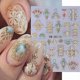 thumbnail image 3 of 2 PCS Sun Moon Nail Art Stickers Decals 5D Embossed Bohemian Nail Decals Metallic Gold Lace Lines Green Gem Luxury Nails Design Self Adhesive Stickers, 3 of 5