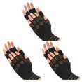 thumbnail image 4 of Sonducket Alivio del dolor con terapia magnética, guantes sin dedos, compactos y ligeros, amplias aplicaciones, punto dorado negro Type1 NO1, 4 of 6