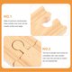 thumbnail image 3 of 8 piezas de vías de tren de madera, accesorios para trenes de juguete, juguetes ferroviarios para niños., 3 of 7