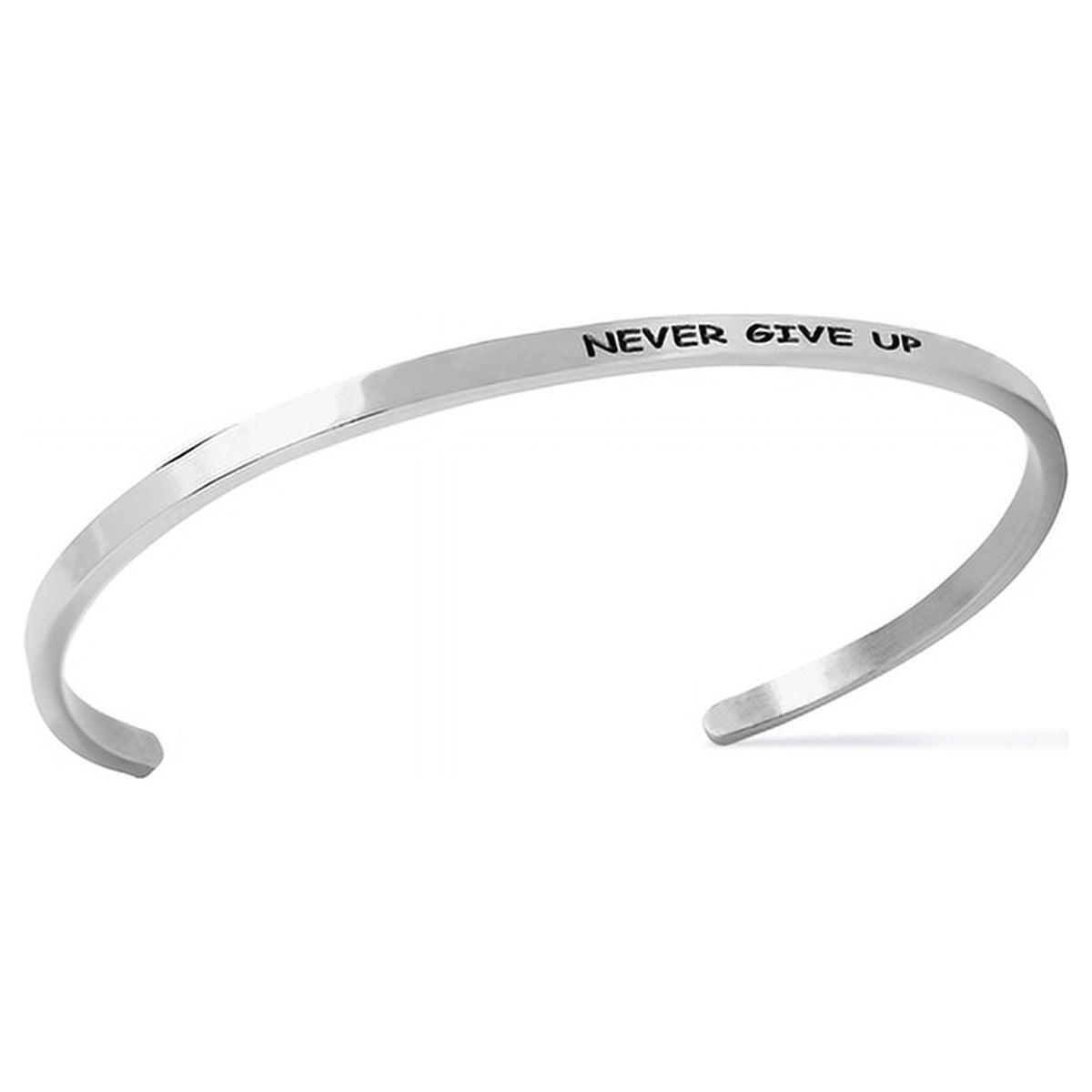 Stainless Steel 8-inch Saying Bracelet